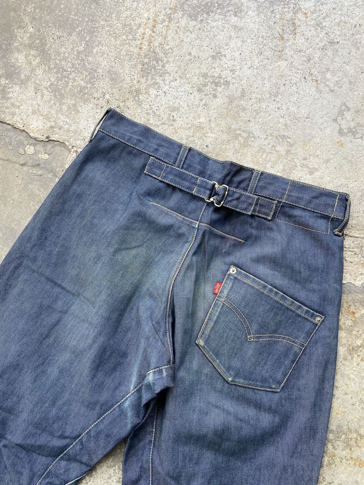 Engineered Garments × Levi's Vintage Y2K Levis Engineered Buckle T Back Baggy Denim Pants Size US 32 / EU 48 - 5 Thumbnail