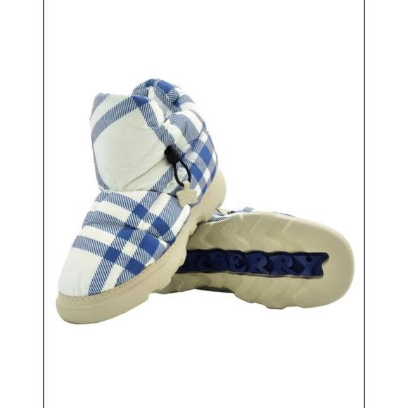 Burberry Burberry AMF Pillow Boot Blue Check Ankle Booties NWT Size US 10 / EU 43 - 1 Thumbnail