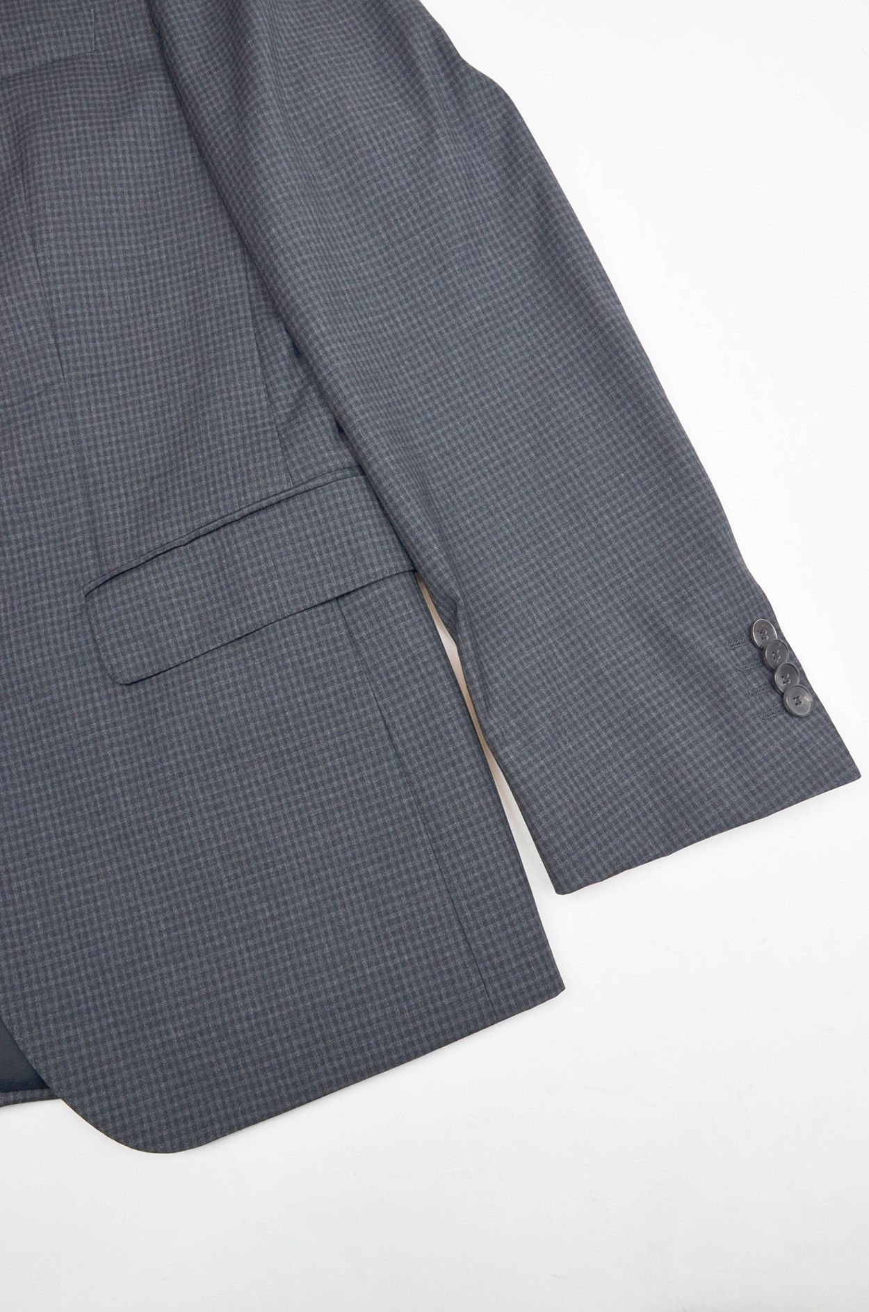 Hugo Boss Hugo Boss Grey Check Wool Blazer - Size 38R Size 38R - 5 Thumbnail