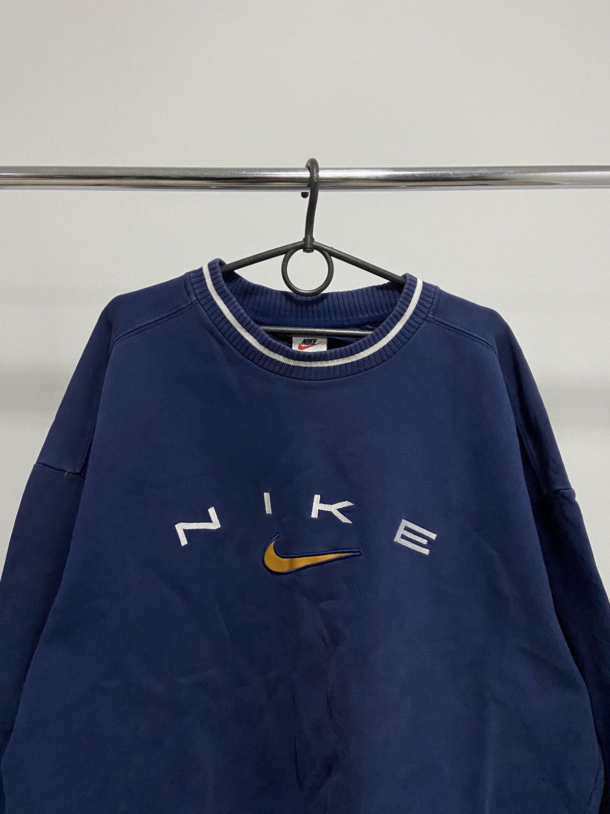 Nike × Vintage Nike big logo spell out swoosh sweatshirt vintage Size US XL / EU 56 / 4 - 2 Thumbnail