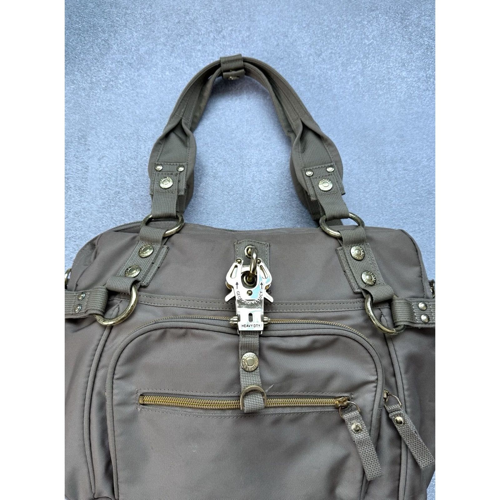 George Gina & Lucy George Gina & Lucy Cheekicheeks Golden Nylon Shoulder Bag Y2K GGL Archive Women Size ONE SIZE - 5 Thumbnail
