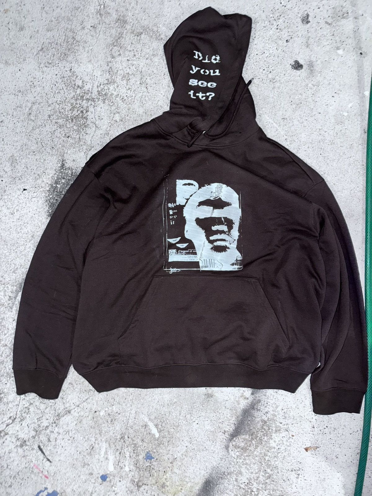 Vintage “Did you see it?” Custom Screenprinted Hoodie Size US XXL / EU 58 / 5 - 2 Thumbnail