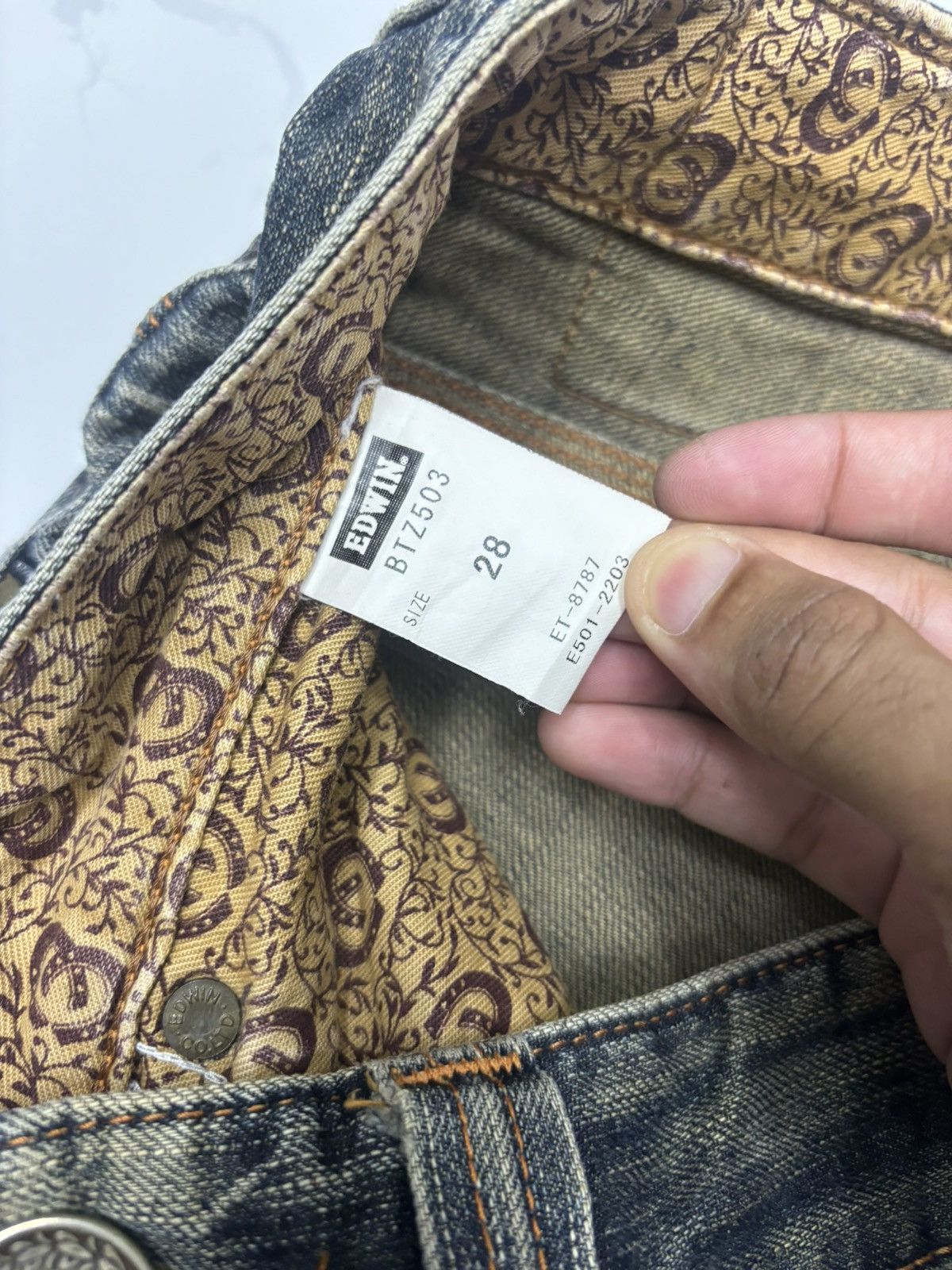 Edwin 💥RARE💥EDWIN BLUE TRIP 503 FADED DISTRESS DENIM JEANS Size US 28 / EU 44 - 11 Thumbnail