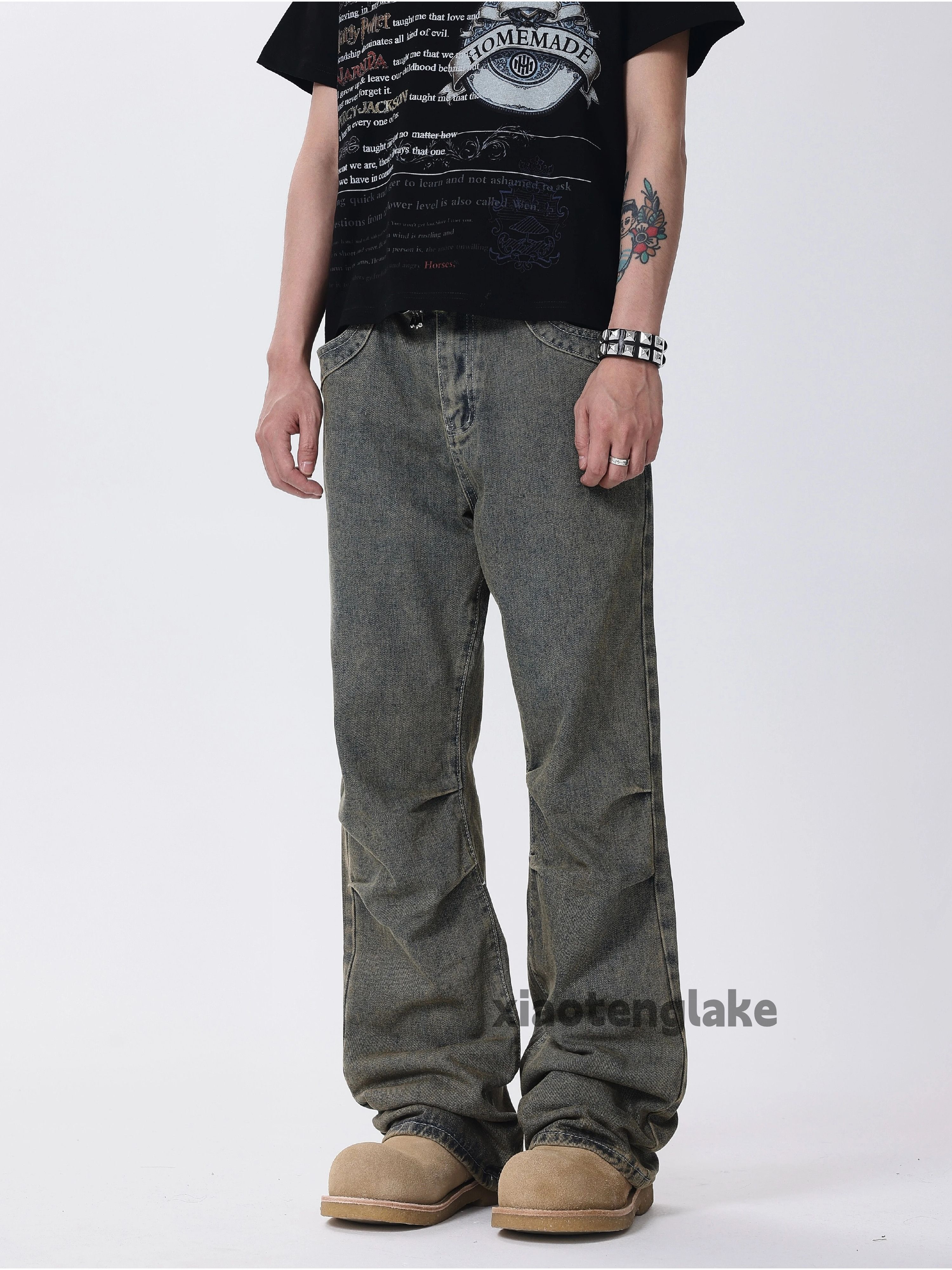 Jean × Vintage washed faded punk grunge stain cleanfit yuppie jeans Size US 32 / EU 48 - 6 Thumbnail