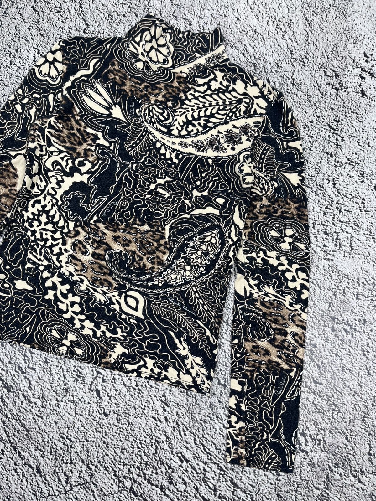 Japanese Brand Vintage Leopard Abstract Animal Cavalli Style top size M Size M / US 6-8 / IT 42-44 - 3 Thumbnail