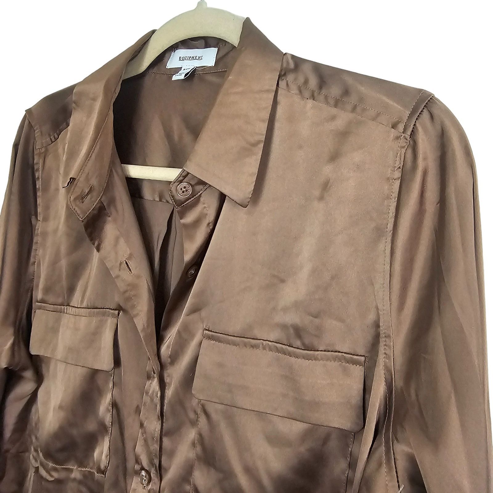 Equipment Equipment Womens Satin Blouse Size S Quiet Luxury Minimalist Size S / US 4 / IT 40 - 5 Thumbnail