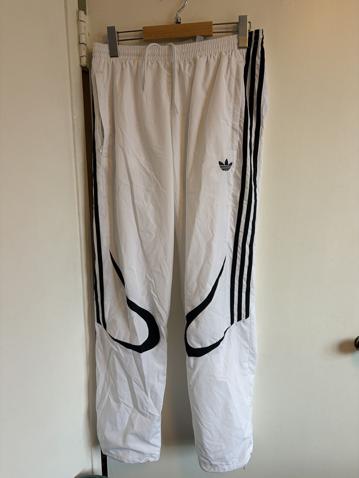 Adidas White tracksuit bottoms Size US 30 / EU 46 - 1 Thumbnail