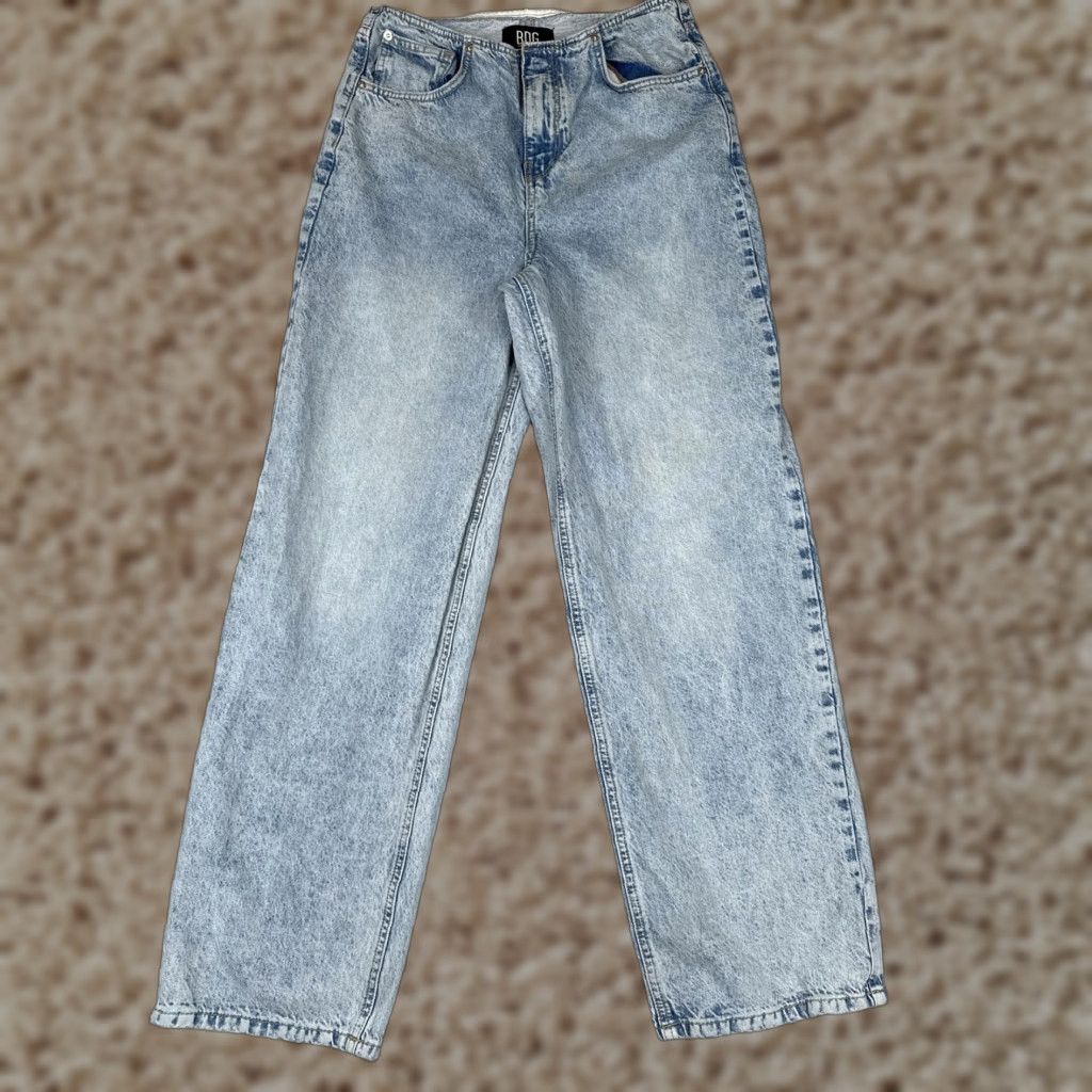 Bdg BDG Urban Outfitters Jeans Womens 28x31 Blue High Rise Wide Leg Acid Wash Denim Size 28" / US 6 / IT 42 - 1 Thumbnail
