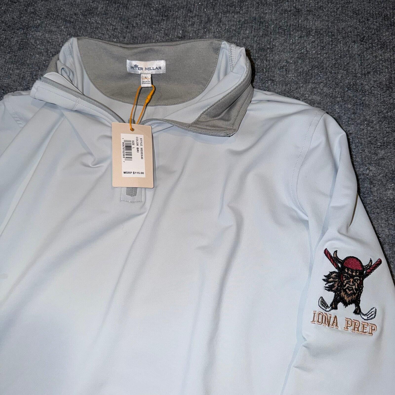 Peter Millar NWT Peter Millar Perth Performance Quarter Zip Mens LG Size US L / EU 52-54 / 3 - 2 Thumbnail