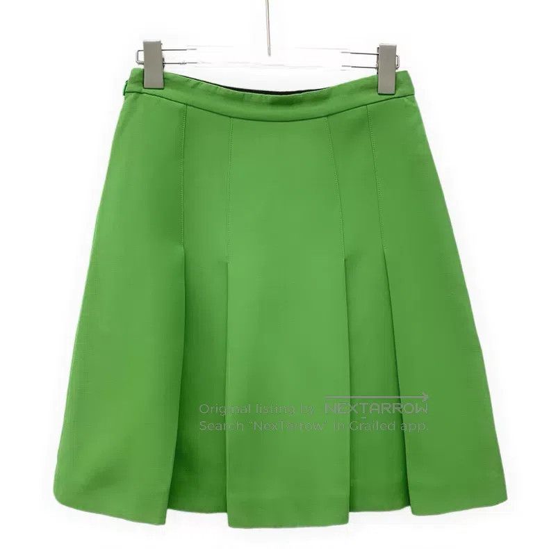Gucci Gucci Green wool casual pleated skirt Size 26" / US 2 / IT 38 - 2 Thumbnail