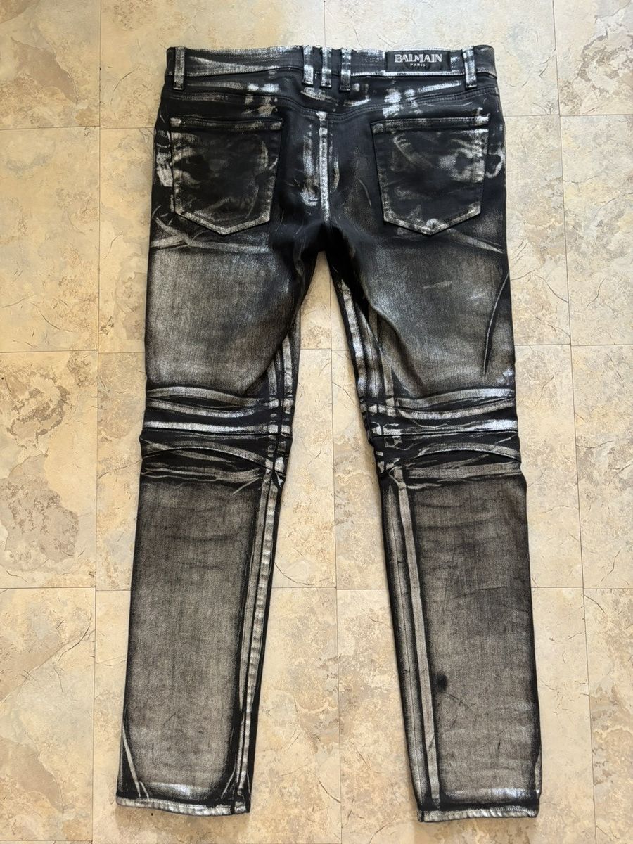 Balmain Balmain Waxed Eagle coin Denim SS11 By Decarnin Size US 32 / EU 48 - 4 Thumbnail