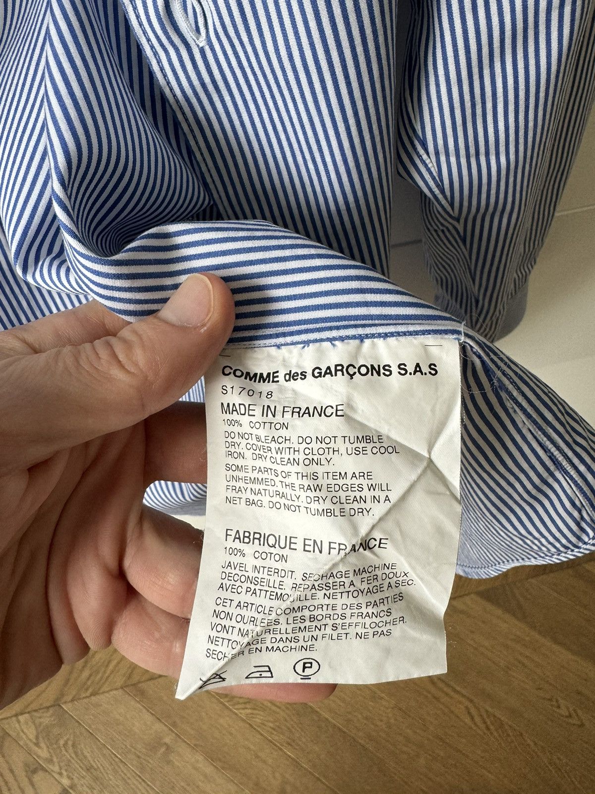 Comme des Garcons SHIRT [L] Striped Patchwork Shirt (SS09) Size US L / EU 52-54 / 3 - 7 Thumbnail