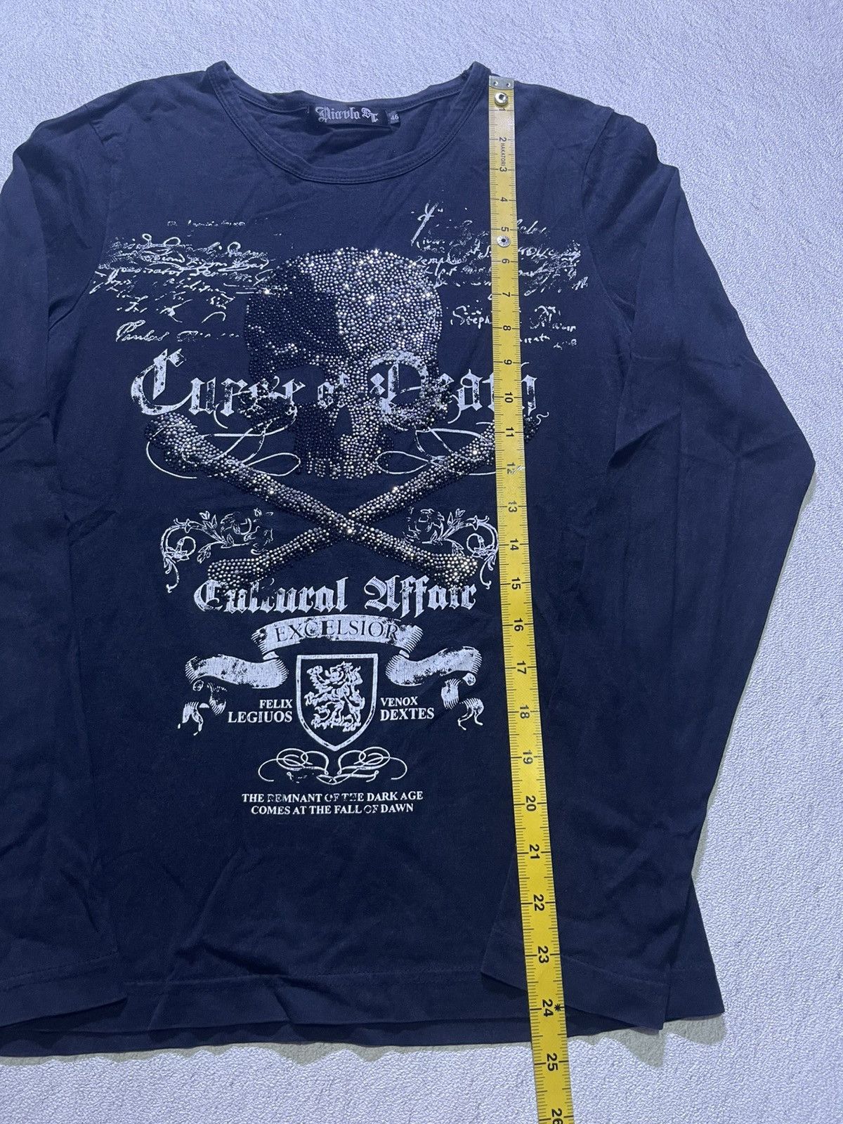 Japanese Brand Y2K DIAULU long sleeve tshirt big skull gliter style Size US M / EU 48-50 / 2 - 8 Thumbnail