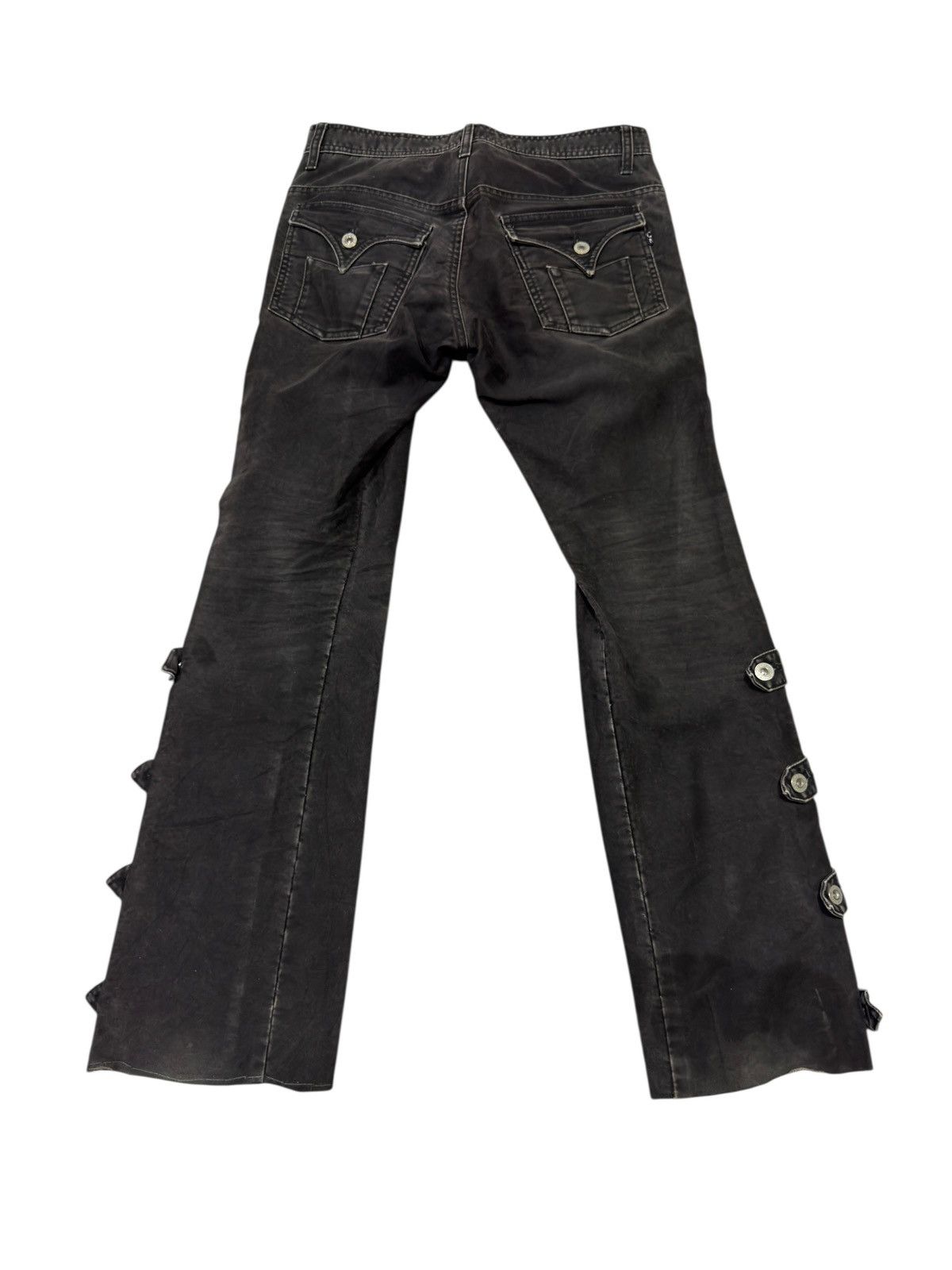 Morgan Homme Japanese brand x Morgan Homme strap bondage flared trousers Size US 31 - 2 Thumbnail