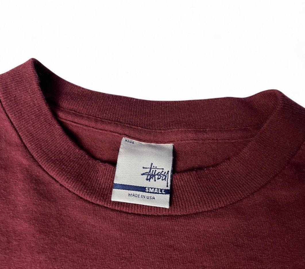 Stussy 🌹💫90S RARE STUSSY BURGUNDY GRAFFITI PRINTED T SHIRT Size US S / EU 44-46 / 1 - 2 Thumbnail