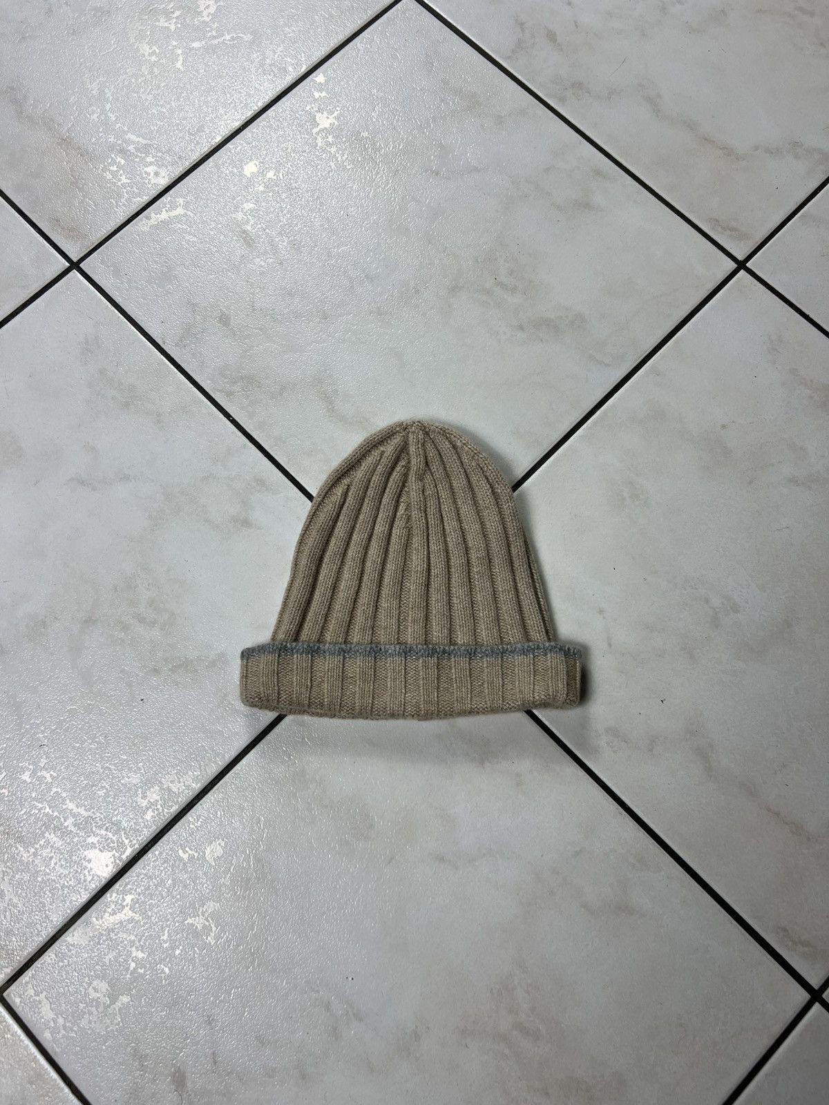 Brunello Cucinelli Brunello Cucinelli 100% cashmere ribbed knit beanie hat cap Size ONE SIZE - 2 Thumbnail