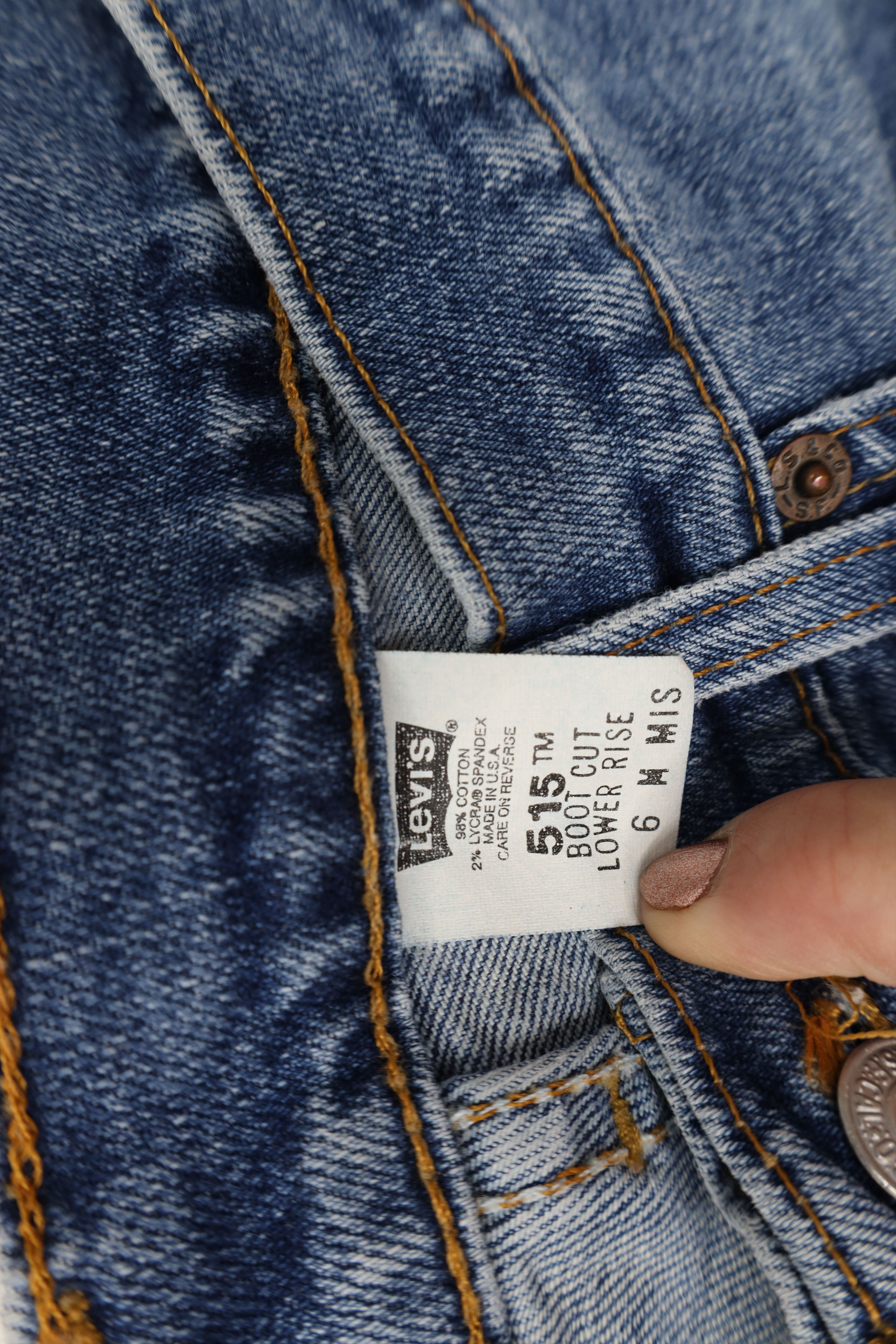 Levi's Vintage Y2K 2001 Levis 515 Lower Rise Boot Cut Jeans USA Size 28" / US 6 / IT 42 - 10 Thumbnail