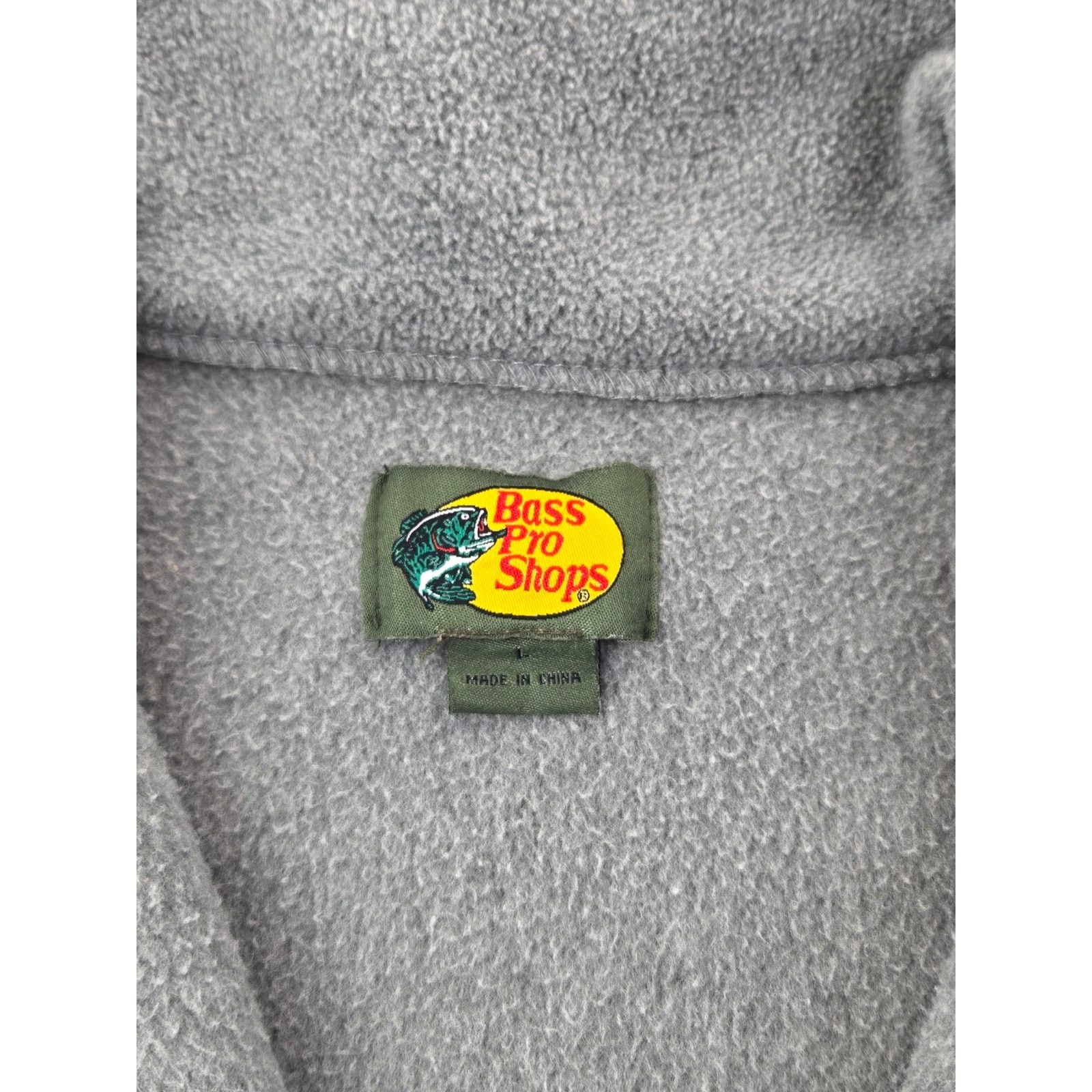 Bass Pro Shops Bass Pro Shops | Grey Zip Up Fleece | Size Large Size L / US 10 / IT 46 - 2 Thumbnail