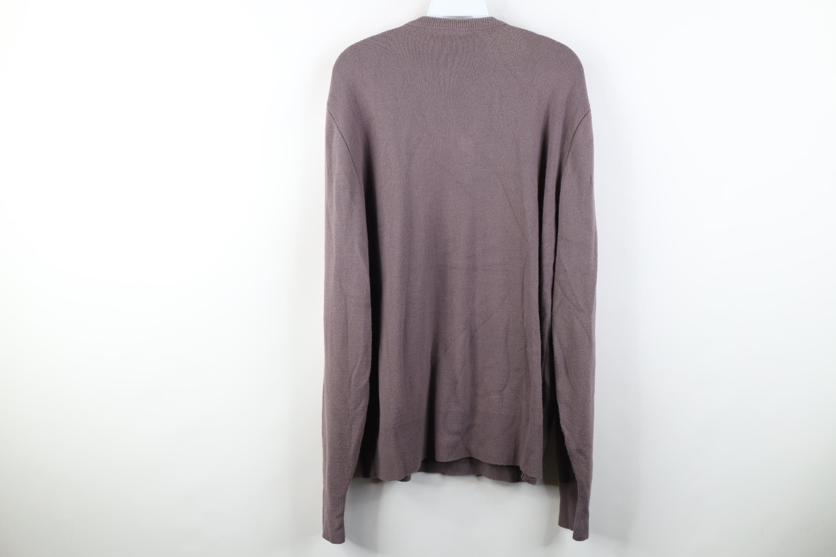Pierre Cardin Vintage 70s Pierre Cardin Soft Knit V-Neck Sweater Purple Size US L / EU 52-54 / 3 - 12 Thumbnail