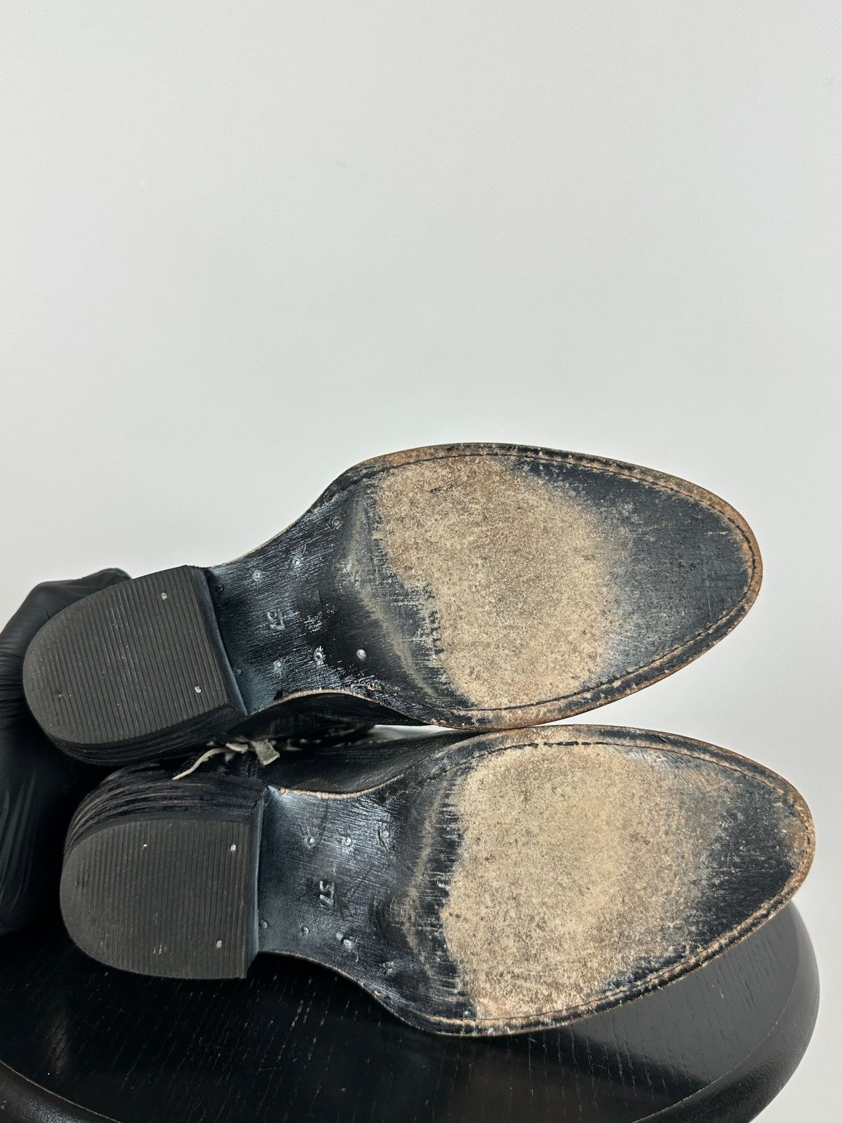 Sendra Sendra Distressed Leather Studded Western Ankle Biker Boots Size US 7 / IT 37 - 18 Thumbnail