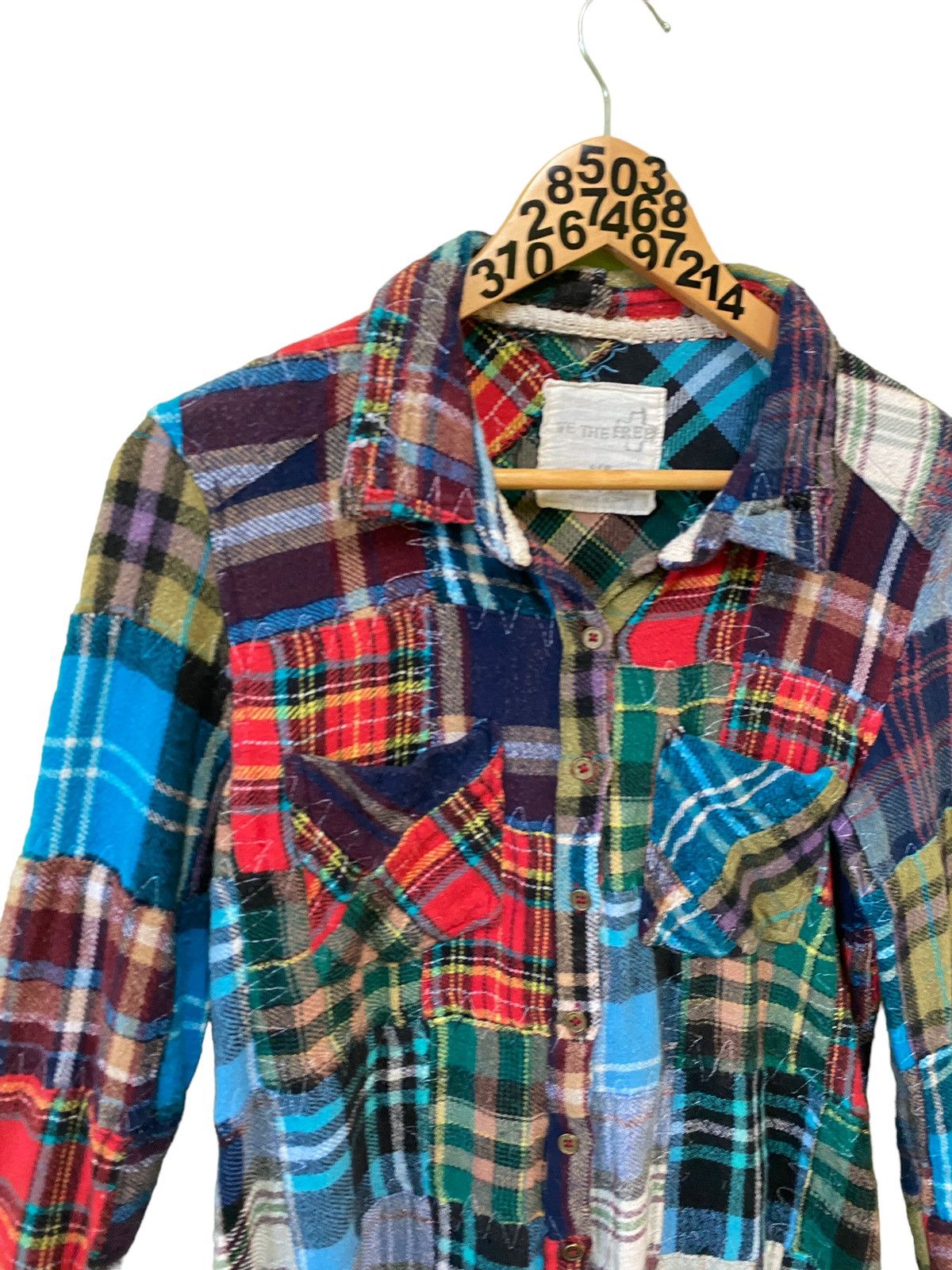 Designer × Japanese Brand × Vintage WE TGE FREE Patchworks Rebuild Flannel Size US XS / EU 42 / 0 - 9 Thumbnail