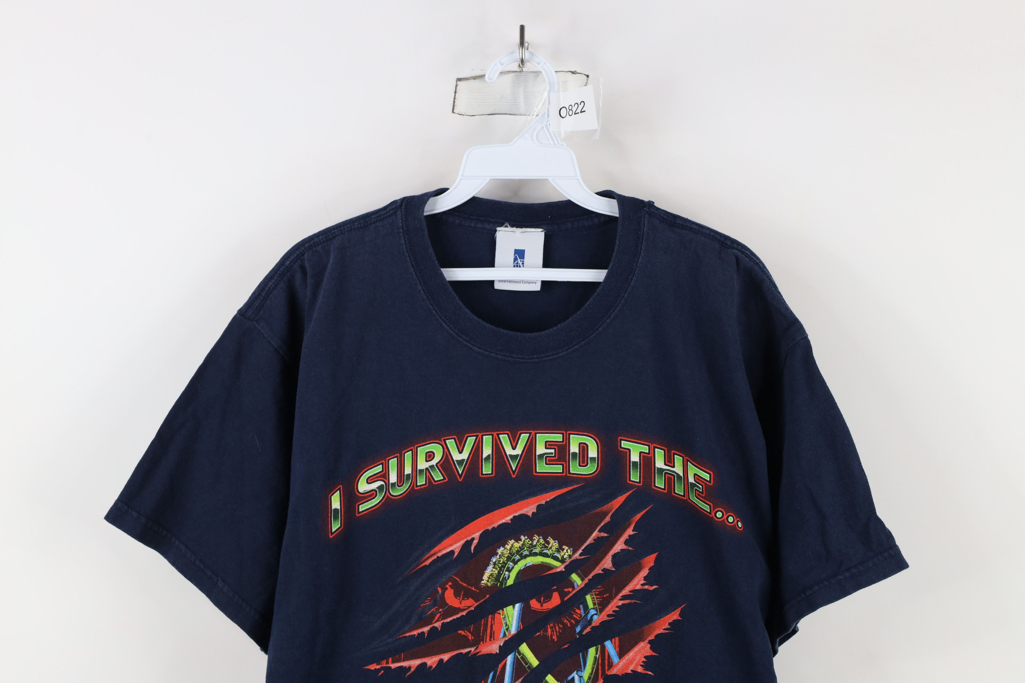 Vintage Vintage Cedar Point Raptor Roller Coaster T-Shirt Blue Size US L / EU 52-54 / 3 - 2 Thumbnail