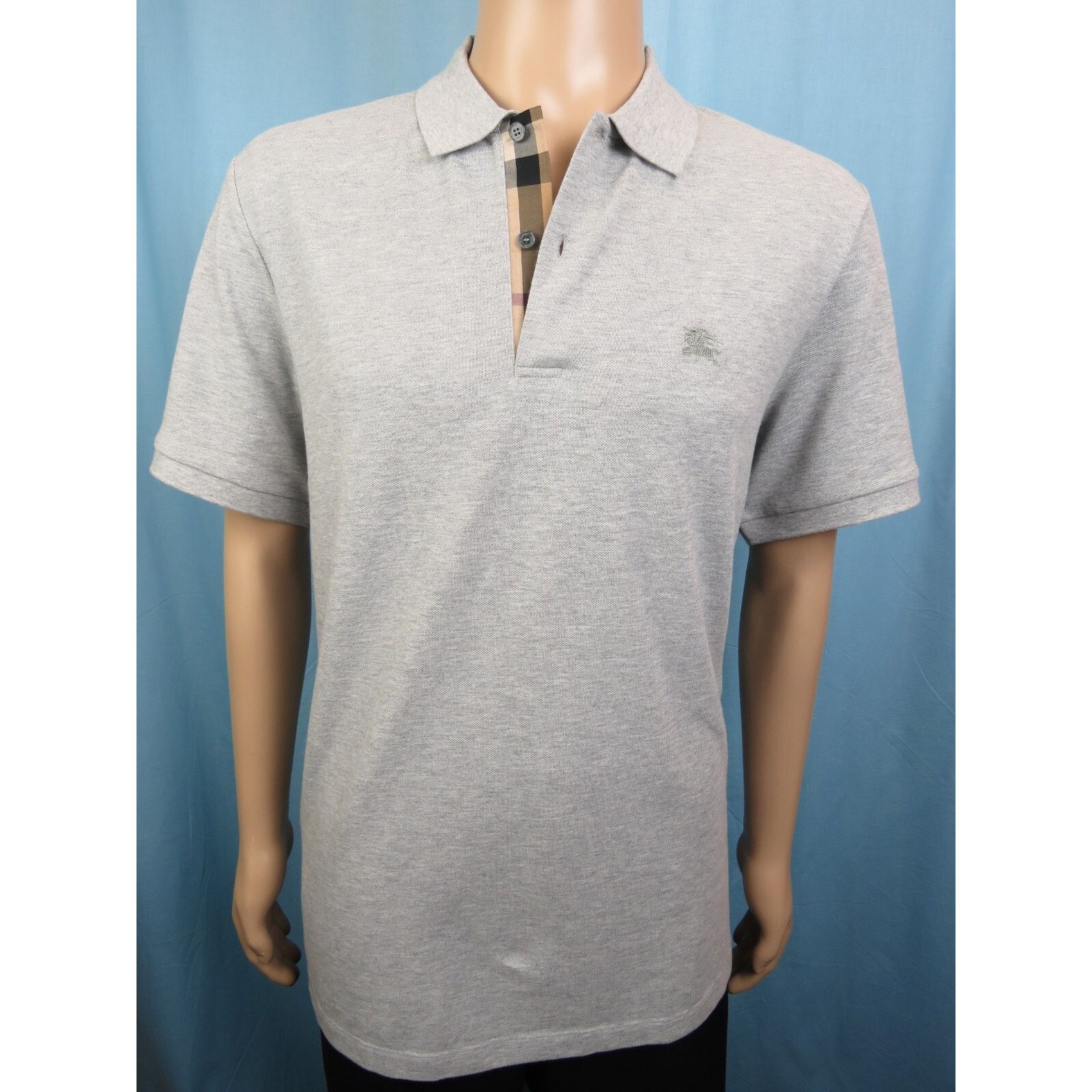 Burberry BURBERRY OXFORD GRAY COTTON CHECK LOGO SHORT SLEEVE SHIRT S Size US S / EU 44-46 / 1 - 7 Thumbnail