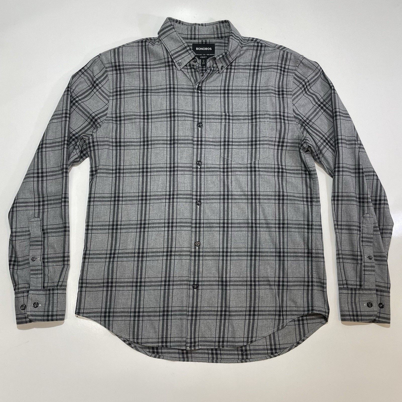 Bonobos BONOBOS Men’s Plaid Gray Black Checks Cotton Shirt Sz Medium Size US M / EU 48-50 / 2 - 1 Thumbnail