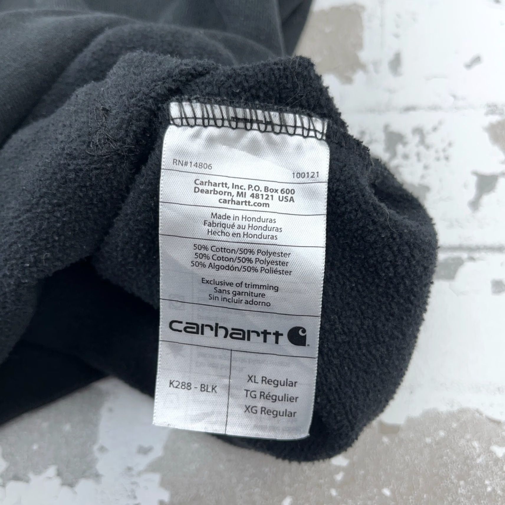 Carhartt Carhartt Hoodie Men XL Black Sweatshirt Sleeve Spell Out Faded Y2K Vintage Not Size US XL / EU 56 / 4 - 7 Thumbnail