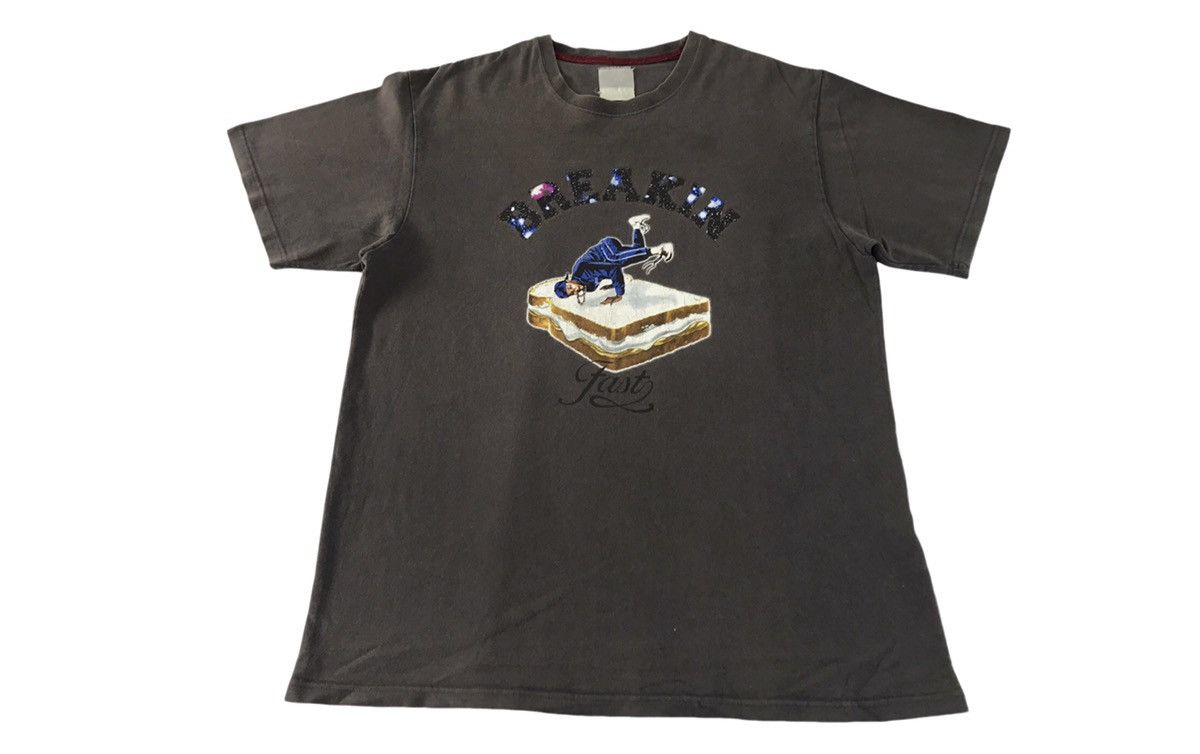 Vintage 90s Breakin Fast Breakdance Sandwich Printed Tee Unisex Wear Size US L / EU 52-54 / 3 - 1 Thumbnail