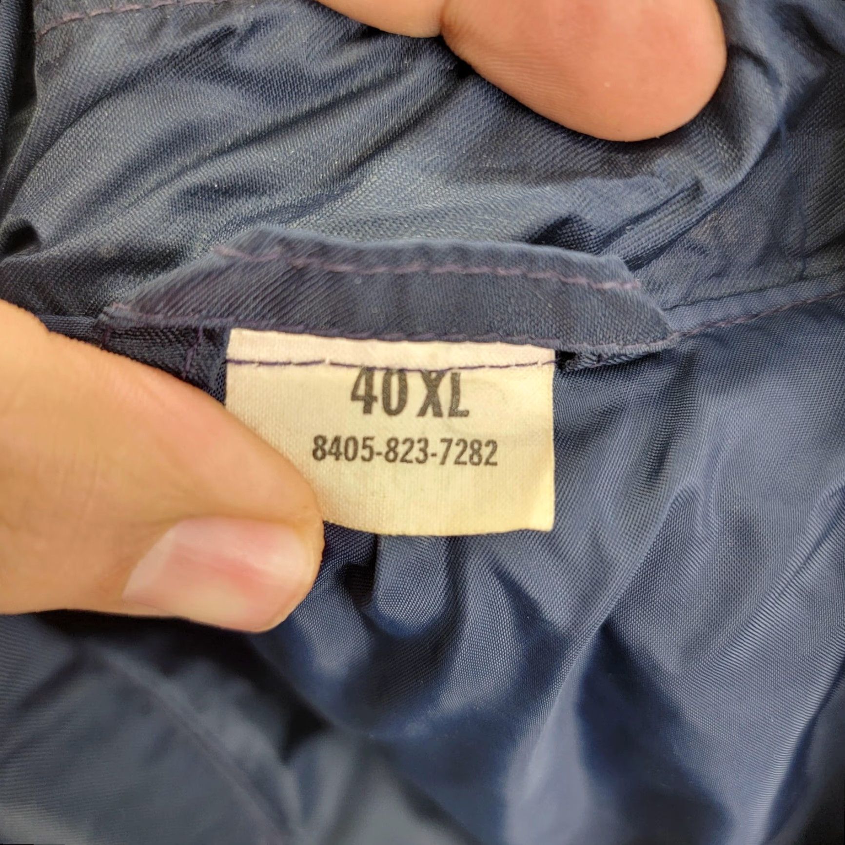 Vintage VINTAGE Brownwood Mfg. Co. Coat Mens 40 Blue Nylon Raincoat Military USAF 70s Size US XXS / EU 40 - 4 Thumbnail