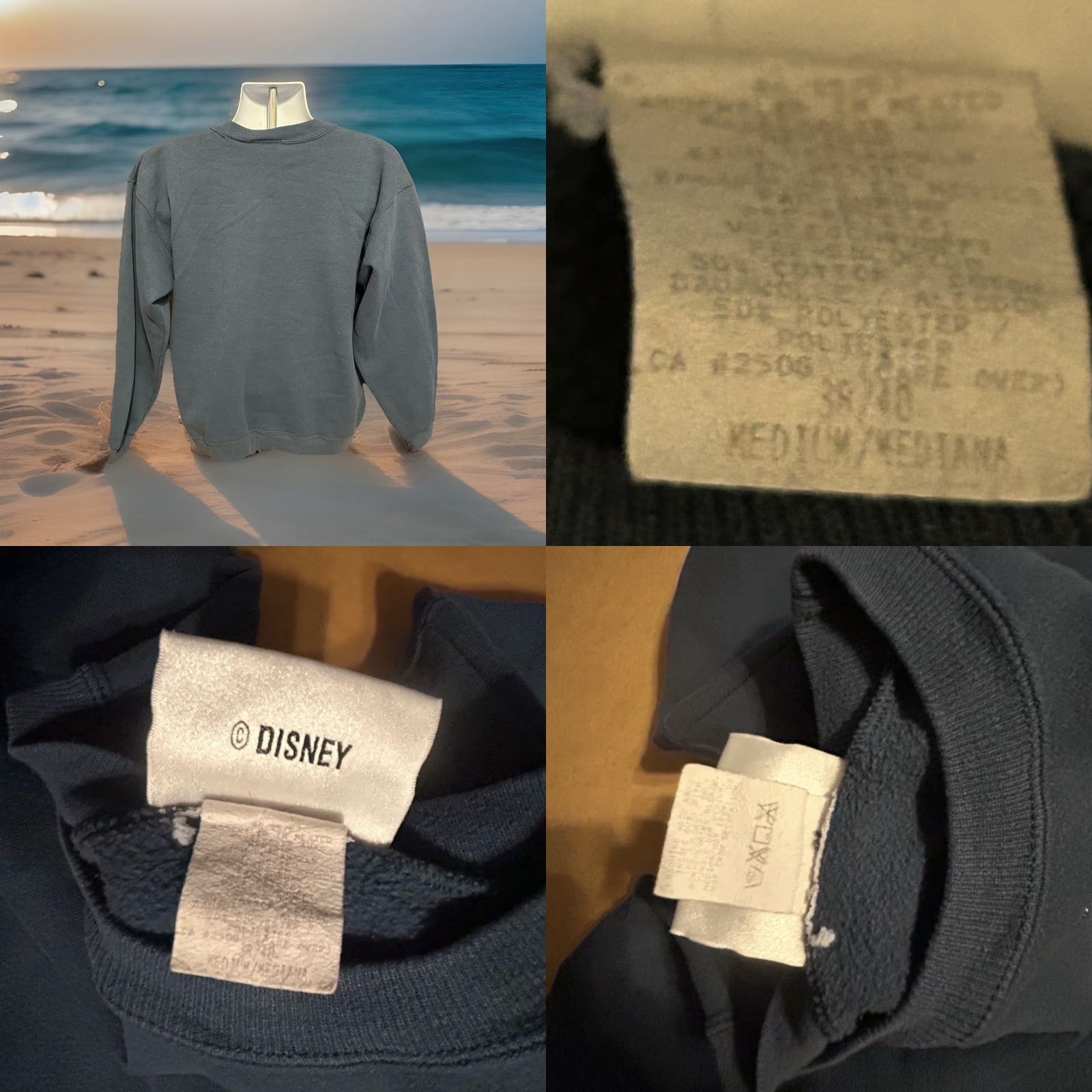 Disney Disney Mickey Mouse Sweatshirt Men M Navy Blue Crew Neck Pullover Logo Graphic Print The Disney Store Size US M / EU 48-50 / 2 - 8 Thumbnail