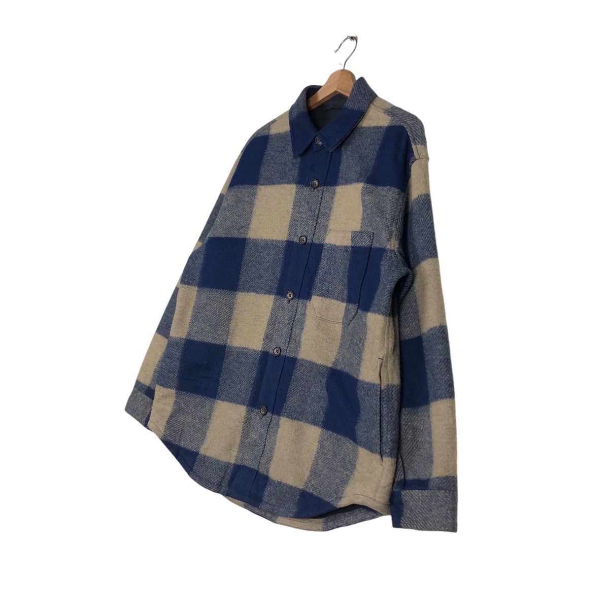 Flannel Vintage Chore Wool Jacket Uniqlo Issey Miyake Tartan Design Size US L / EU 52-54 / 3 - 3 Thumbnail