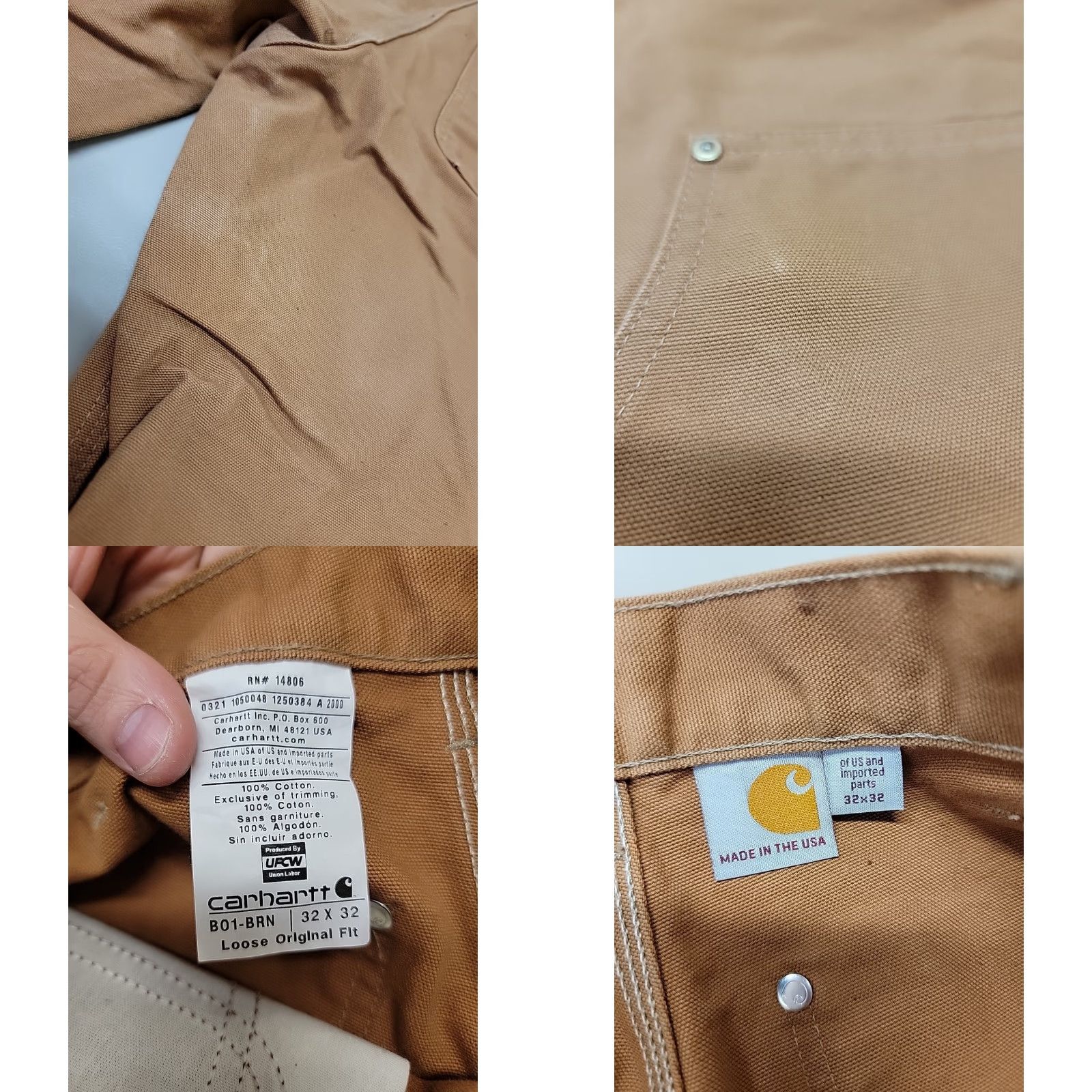 Carhartt VINTAGE Carhartt Pants Double Knee Brown 32x32 Men Inseam 32 Painter Carpenter Boys? Size US 32 / EU 48 - 9 Thumbnail