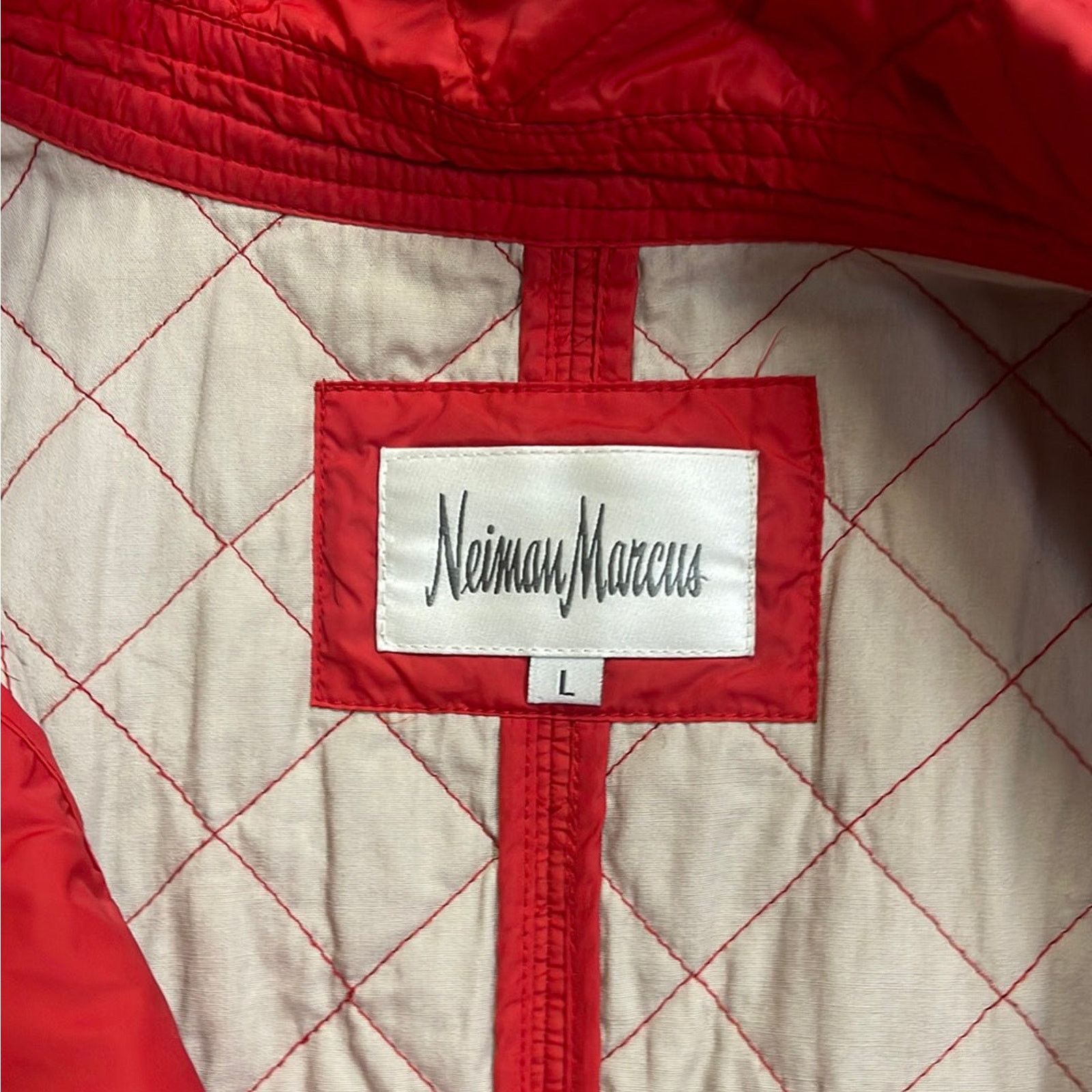 Neiman Marcus Neiman Marcus Red Quilted Jacket L Size US L / EU 52-54 / 3 - 3 Thumbnail