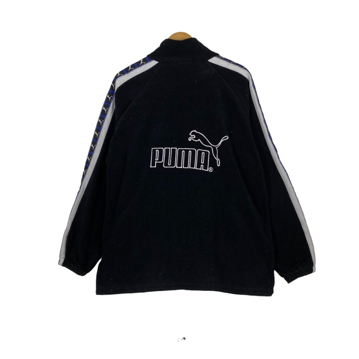 Japanese Brand × Puma × Vintage Vintage Puma side tape fleece zipper jacket Size US L / EU 52-54 / 3 - 8 Thumbnail
