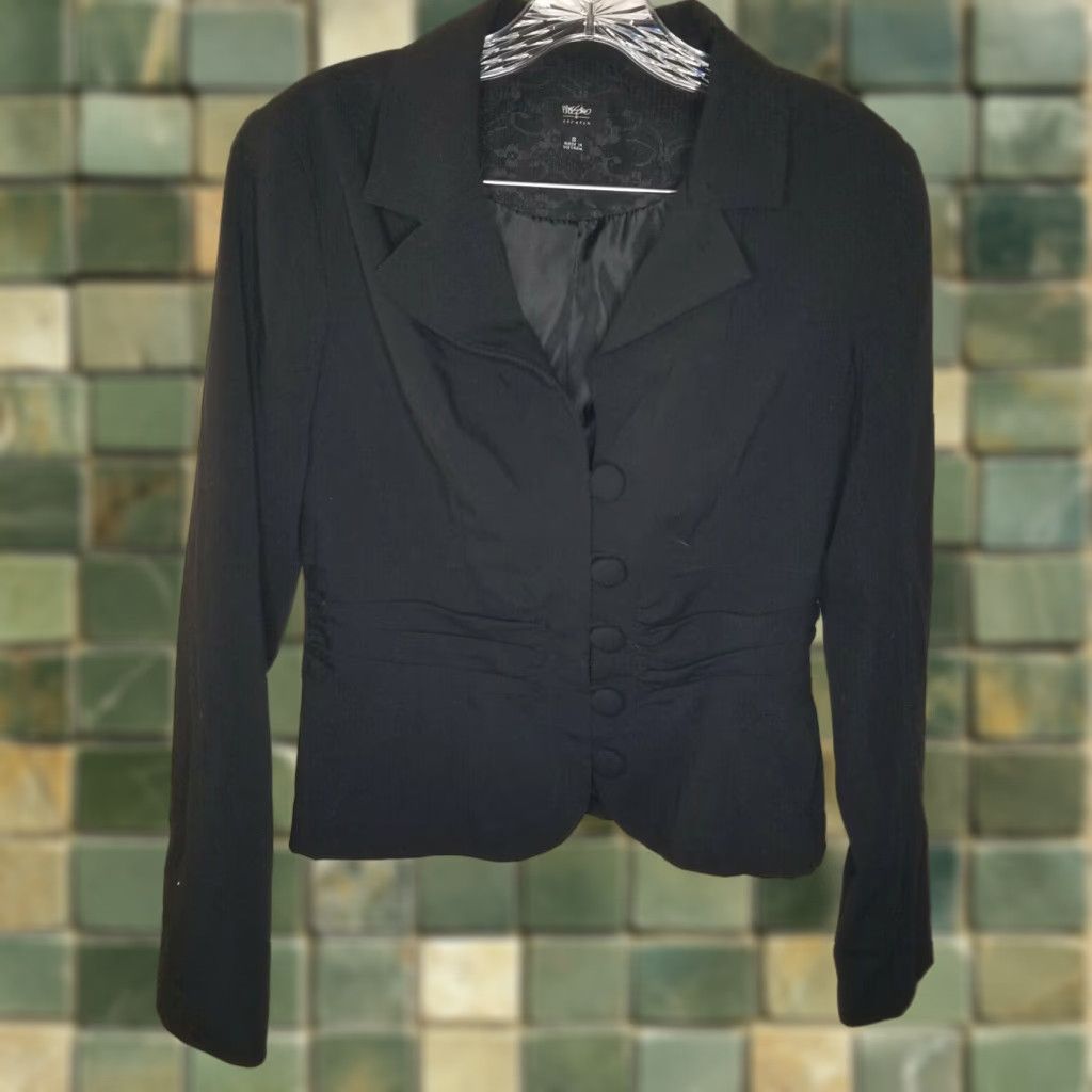 Mossimo MOSSIMO Long Sleeve Blazer Shirt Women Size S Black Size S / US 4 / IT 40 - 1 Thumbnail