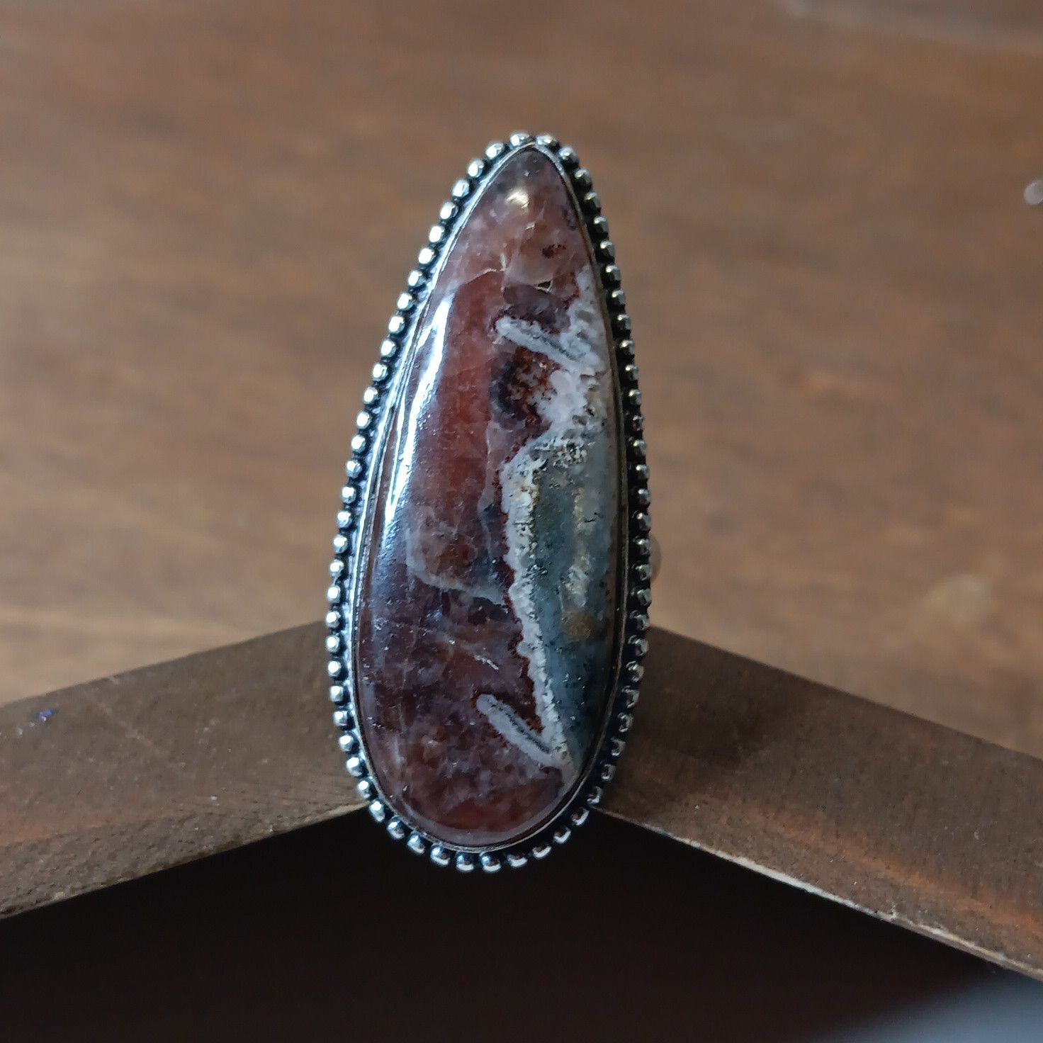 Other Rhodochrosite gemstone ring, sz 8.75 Size ONE SIZE - 1 Thumbnail