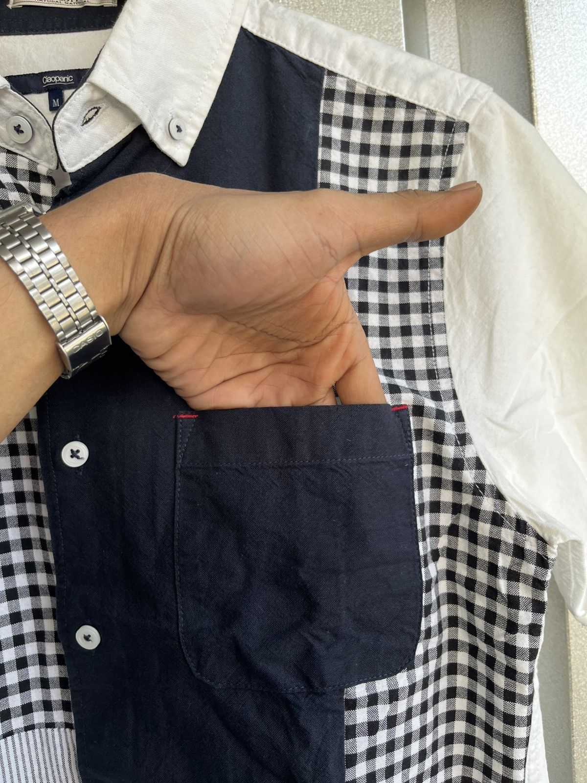 Ciaopanic ciaopanic patchwork button shirt /cdg/kapital/needles/visvim Size US M / EU 48-50 / 2 - 4 Thumbnail