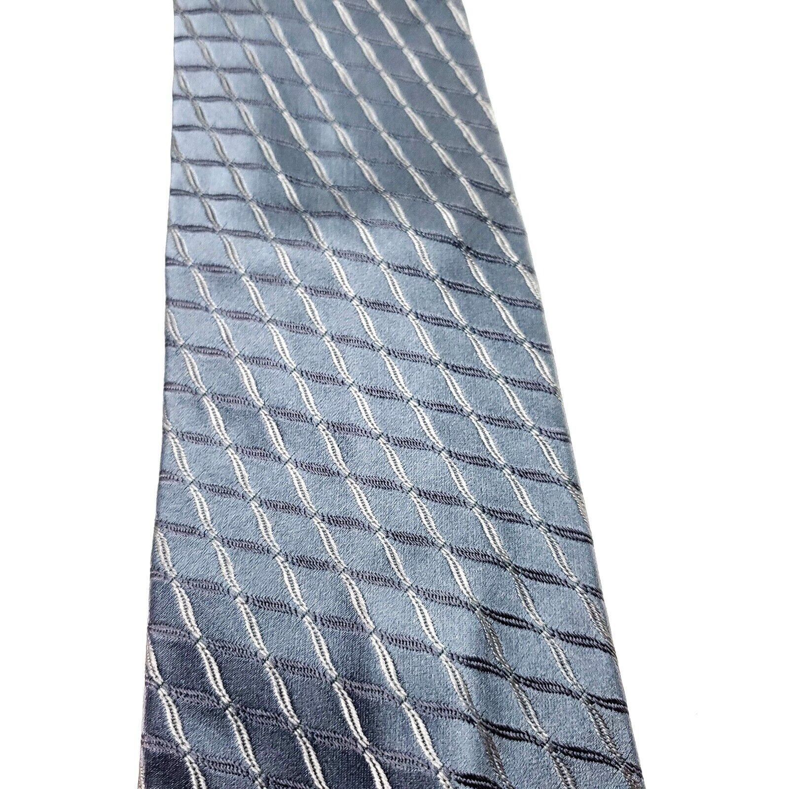 Ike Behar Ike Behar New York Silk Tie USA Woven Gray Plaid Size ONE SIZE - 2 Thumbnail