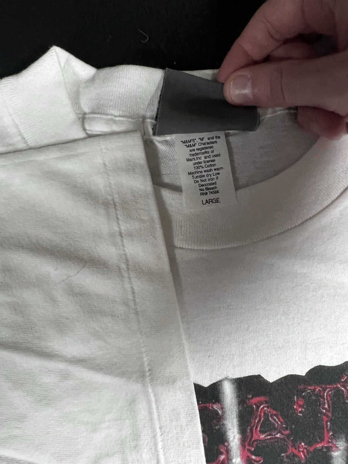 Vintage Vintage 90’s Single Stitched Red M&M Candy Promo Tee Size US L / EU 52-54 / 3 - 5 Thumbnail