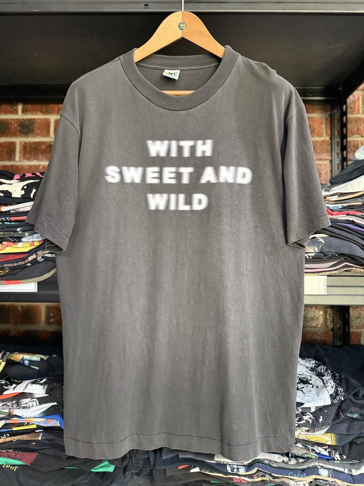 Vintage Thrashed Vintage 90s WITH SWEET AND WILD Sun Faded Tee Size US L / EU 52-54 / 3 - 1 Thumbnail