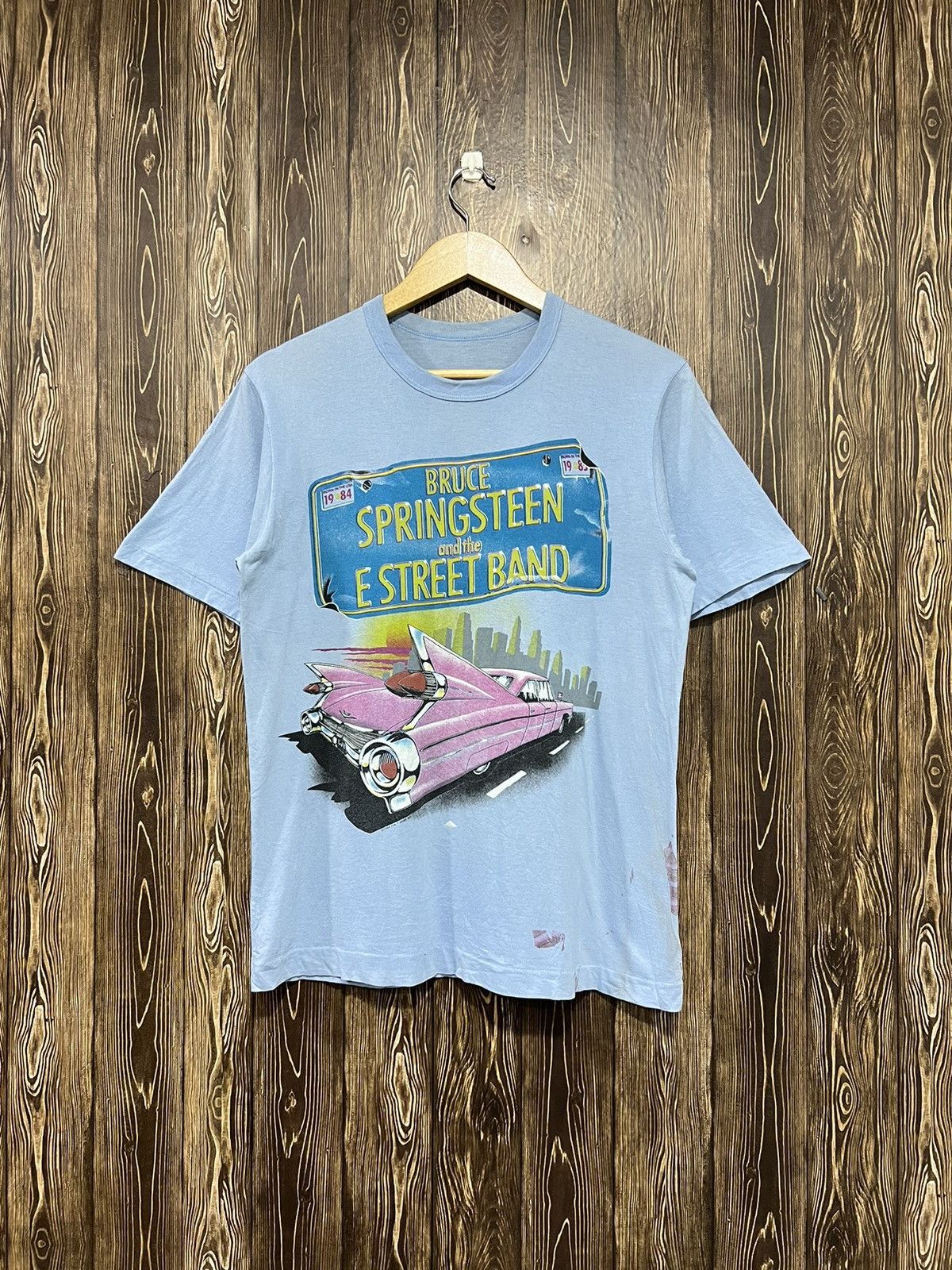 Band Tees × Vintage Vintage 80s Bruce Springsteen & The Streetband Tour Tshirt Size US M / EU 48-50 / 2 - 1 Thumbnail