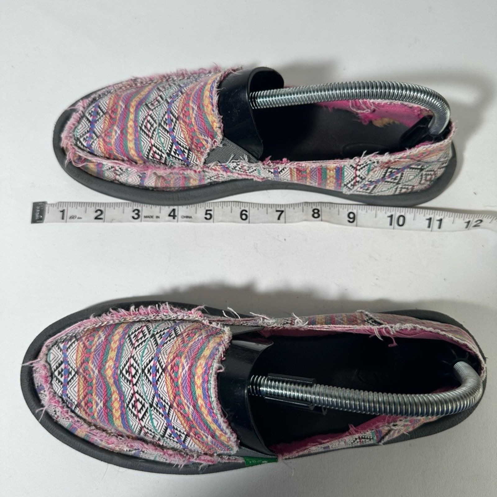 Sanuk Sanuk Donna Tribal Magenta Geometric Slip-On Shoes Size US 10 / EU 43 - 10 Thumbnail