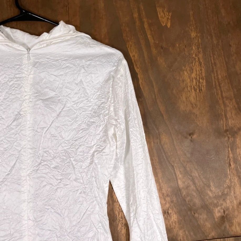 Zara Zara Womens Jacket White Lightweight Zip Up Long Sleeve Viscose Blend XXS Jacket Women 2XS Casual Athletic Outdoor Size XXS / US 00 / IT 34 - 5 Thumbnail