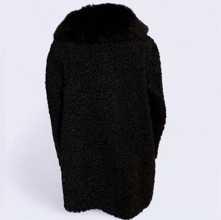 Japanese Brand Persian Lamb Jacket - Mink Fur Collar Vintage Coat Size M / US 6-8 / IT 42-44 - 4 Thumbnail