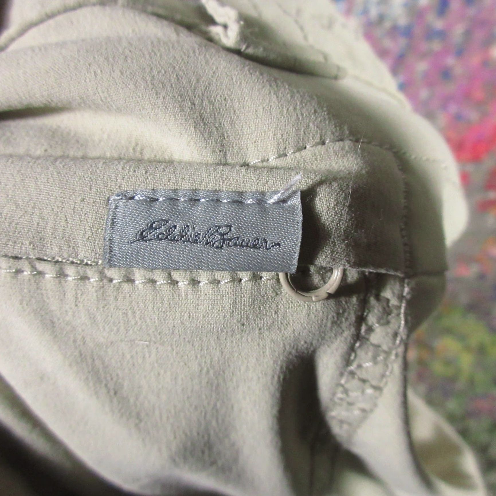 Eddie Bauer Eddie Bauer Pants Womens 16 Beige Cropped Regular Mid Rise Nylon Spandex Light Stretch Pockets Zipper Button Logo Solid Nature Size 38" / US 16 / IT 52 - 6 Thumbnail