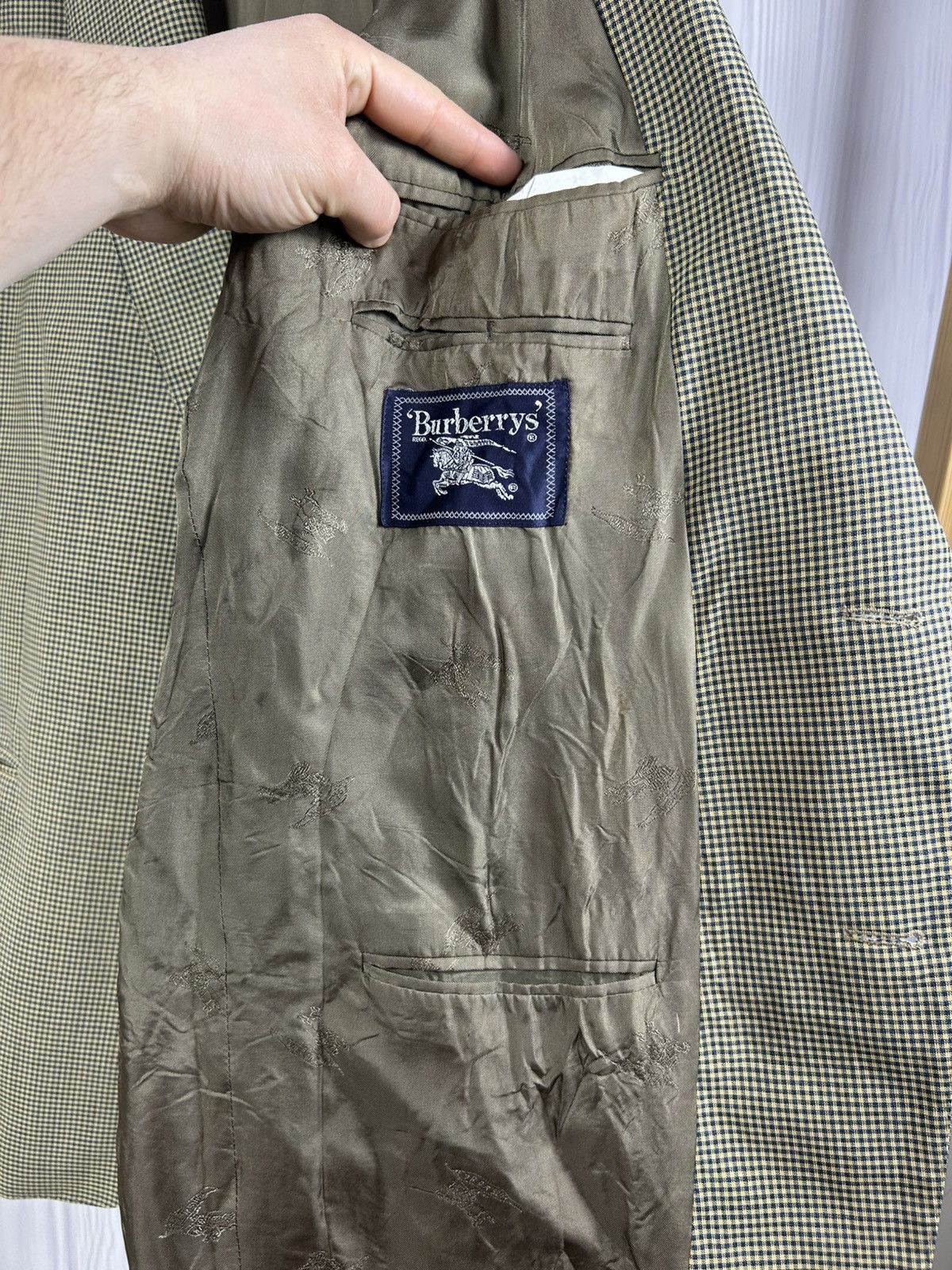 Burberry Vintage Burberrys Check Blazer Jacket Size 56 Made Germany Size 46R - 10 Thumbnail
