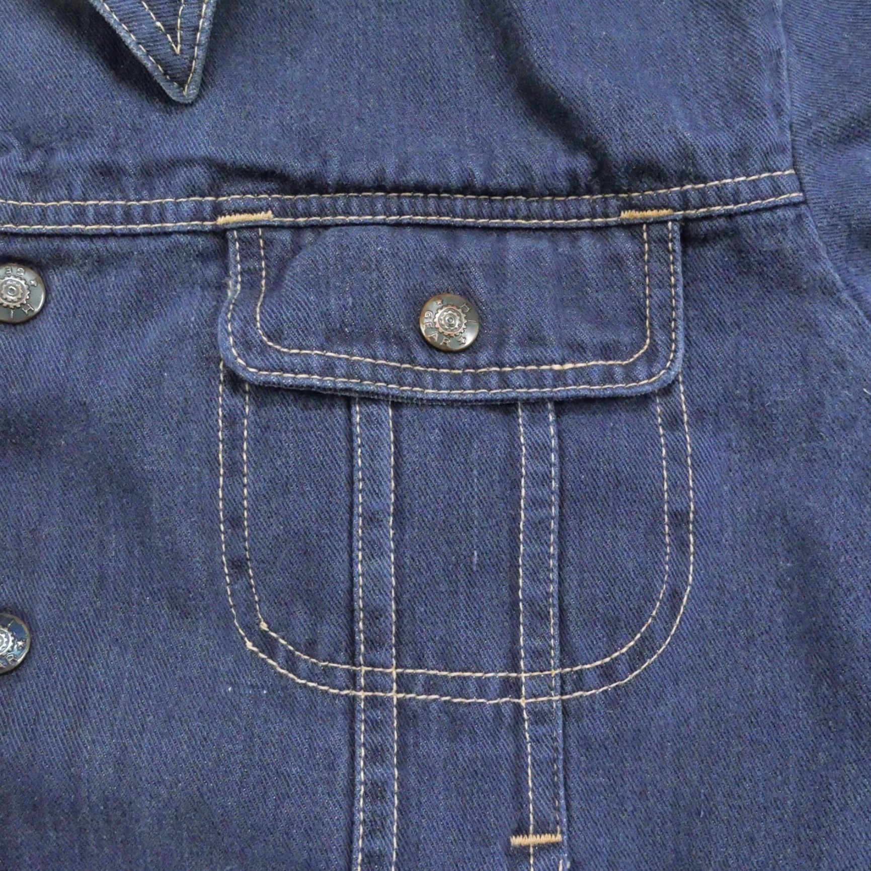 Denime VINTAGE Hi Gear Jacket Womens M Blue Denim Trucker Snap 70s Size 32" / US 10 / IT 46 - 3 Thumbnail