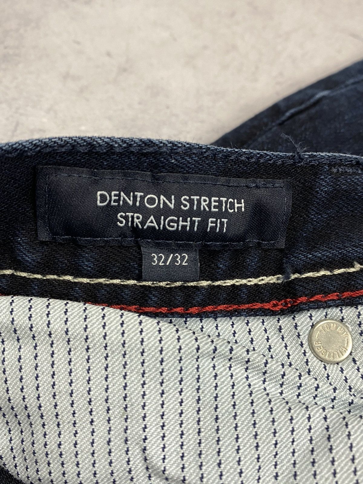 Designer × Tommy Hilfiger Tommy Hilfiger Denton Stretch Straight Fit Dark Blue Jeans Size US 32 / EU 48 - 10 Thumbnail